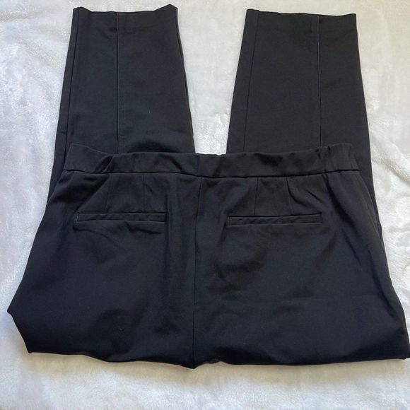 Eloquii Women's Front Stripe Textured Black Skinny Dress Pants Size 18 Short - Picture 6 of 15